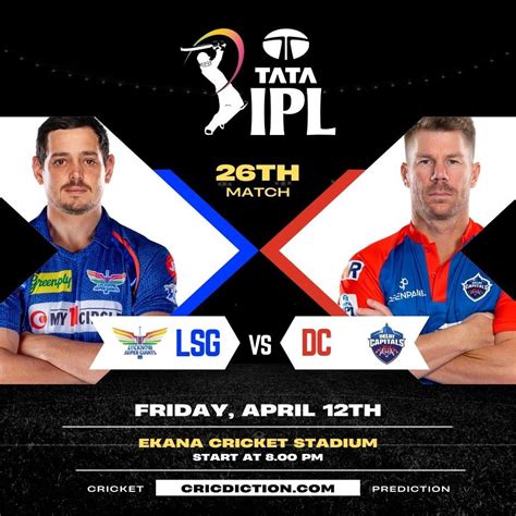 Lucknow Super Giants vs Delhi Capitals, 26th Match .